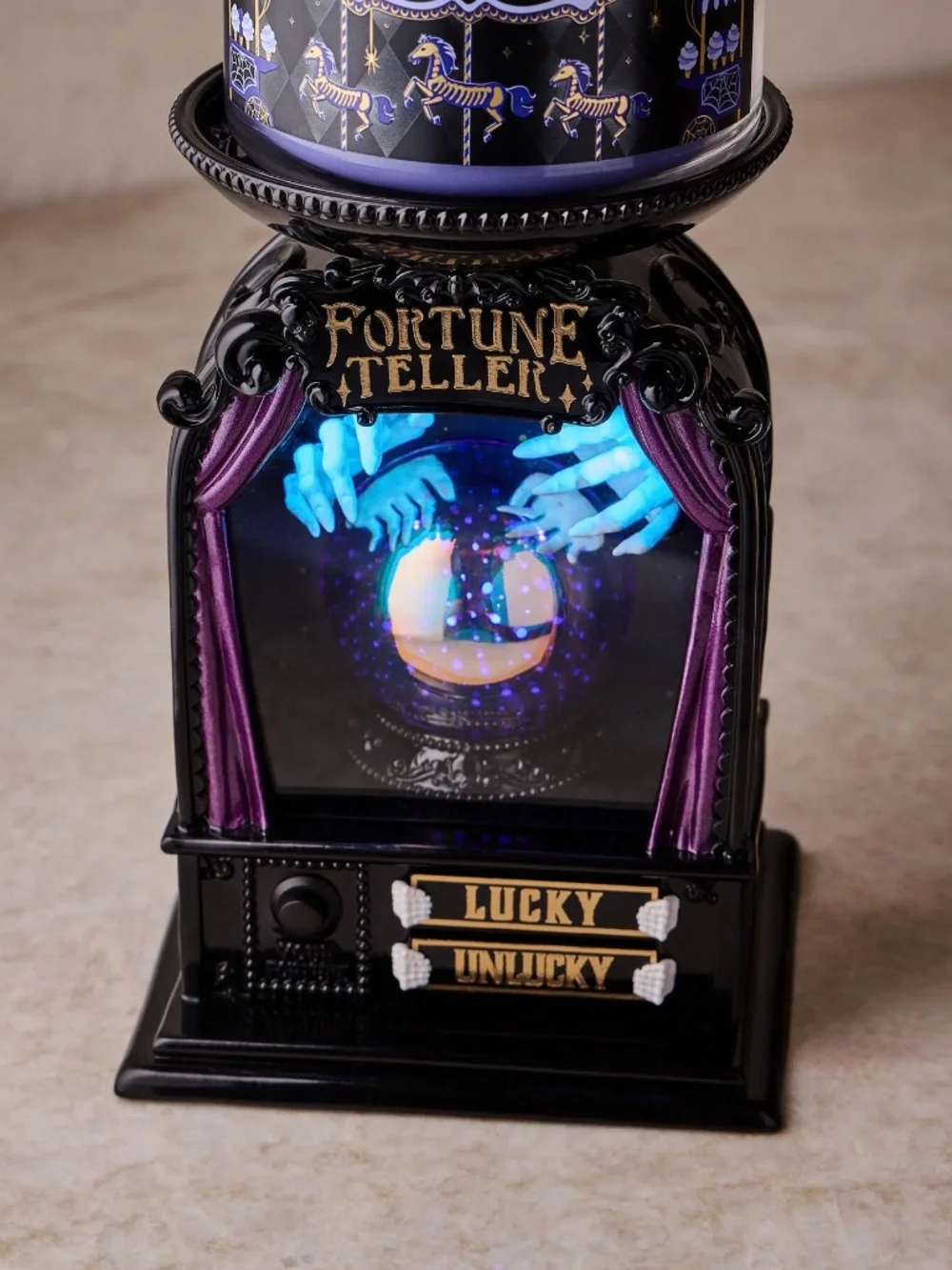 Light-up Glow-in-the-Dark FORTUNE TELLING 3-Wick Candle Holder